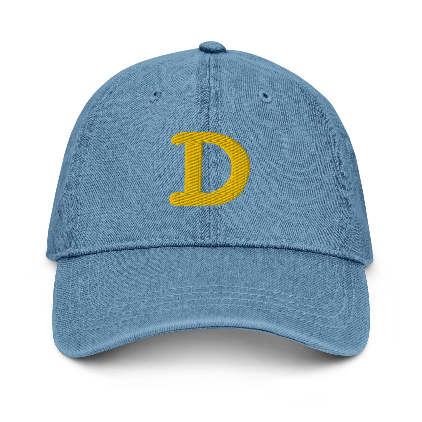 Detroit 'Old French D' Denim Baseball Cap | Gold Embroidery