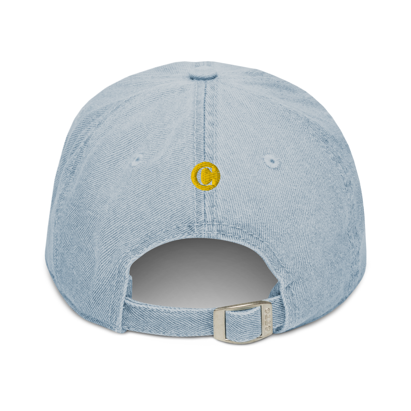 Detroit 'Old French D' Denim Baseball Cap (w/ Side Design) | Gold Embroidery