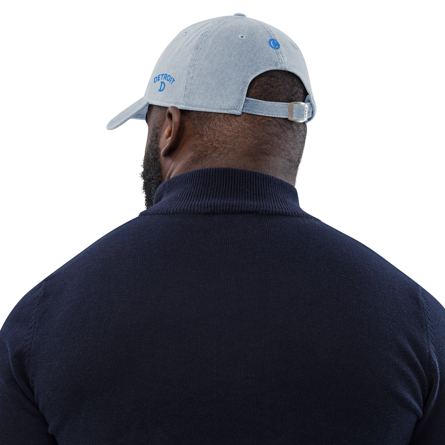 Detroit 'Old French D' Denim Baseball Cap | Azure Embroidery