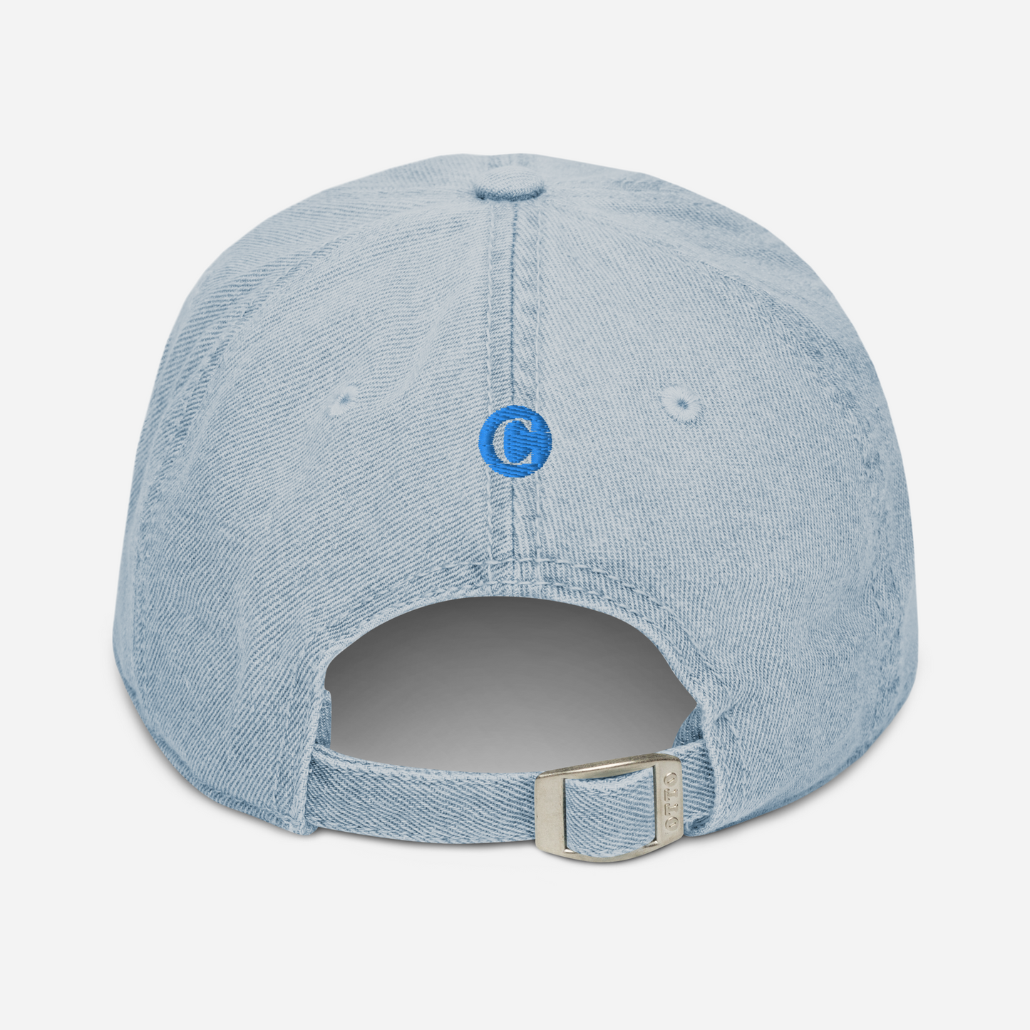 Detroit 'Old French D' Denim Baseball Cap | Azure Embroidery