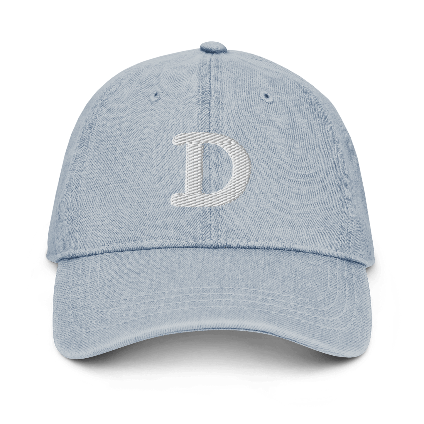 Detroit Old French 'D' Denim Baseball Cap - Circumspice Michigan