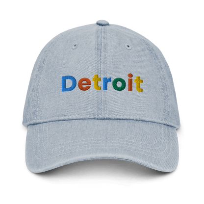 'Detroit' Denim Baseball Cap (Search Engine Parody) - Circumspice Michigan