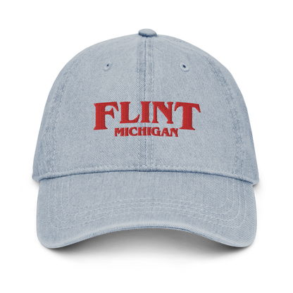 'Flint Michigan' Denim Baseball Cap (1980s Drama Parody)