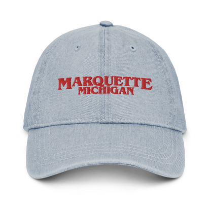 'Marquette Michigan' Denim Baseball Cap (1980s Drama Parody)