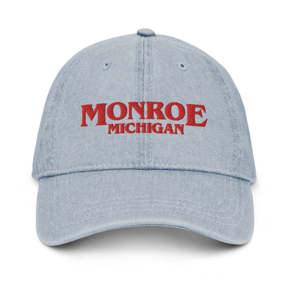 'Monroe Michigan' Denim Baseball Cap (1980s Drama Parody)