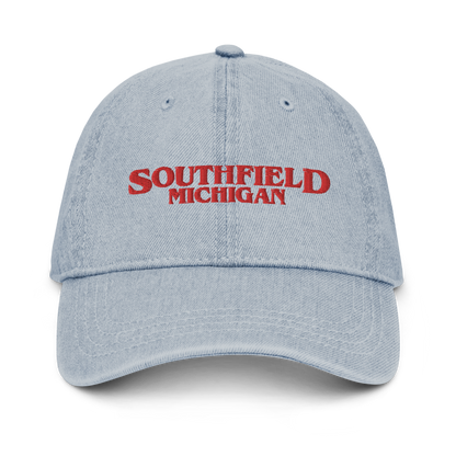 'Southfield Michigan' Denim Baseball Cap (1980s Drama Parody)