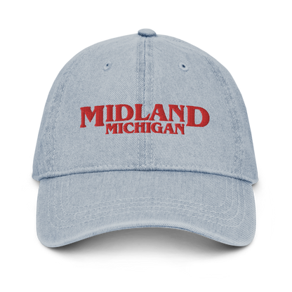 'Midland Michigan' Denim Baseball Cap (