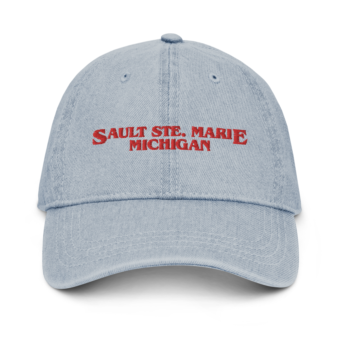 'Sault Ste. Marie' Denim Baseball Cap (1980s Drama Parody)