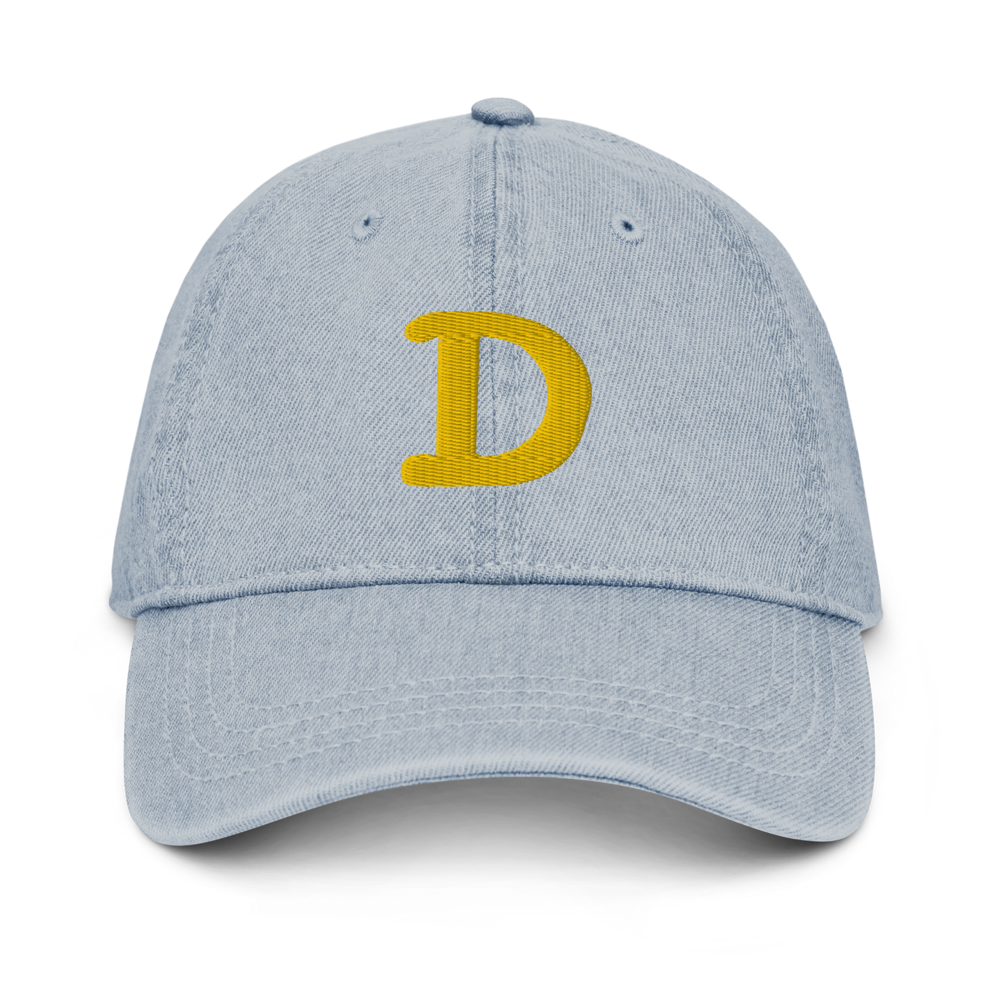 Detroit 'Old French D' Denim Baseball Cap | Gold Embroidery