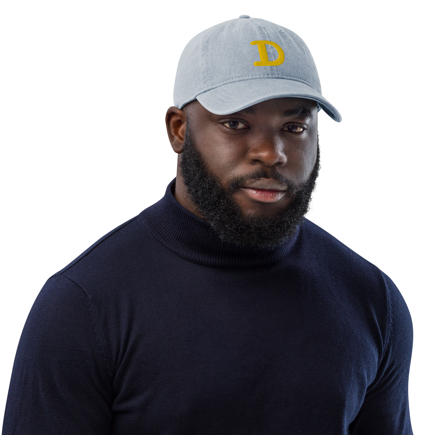 Detroit 'Old French D' Denim Baseball Cap | Gold Embroidery