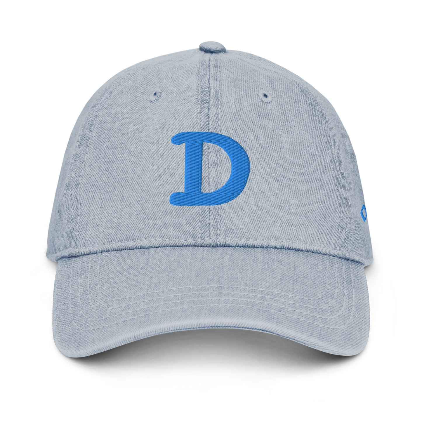 Detroit 'Old French D' Denim Baseball Cap | Azure Embroidery