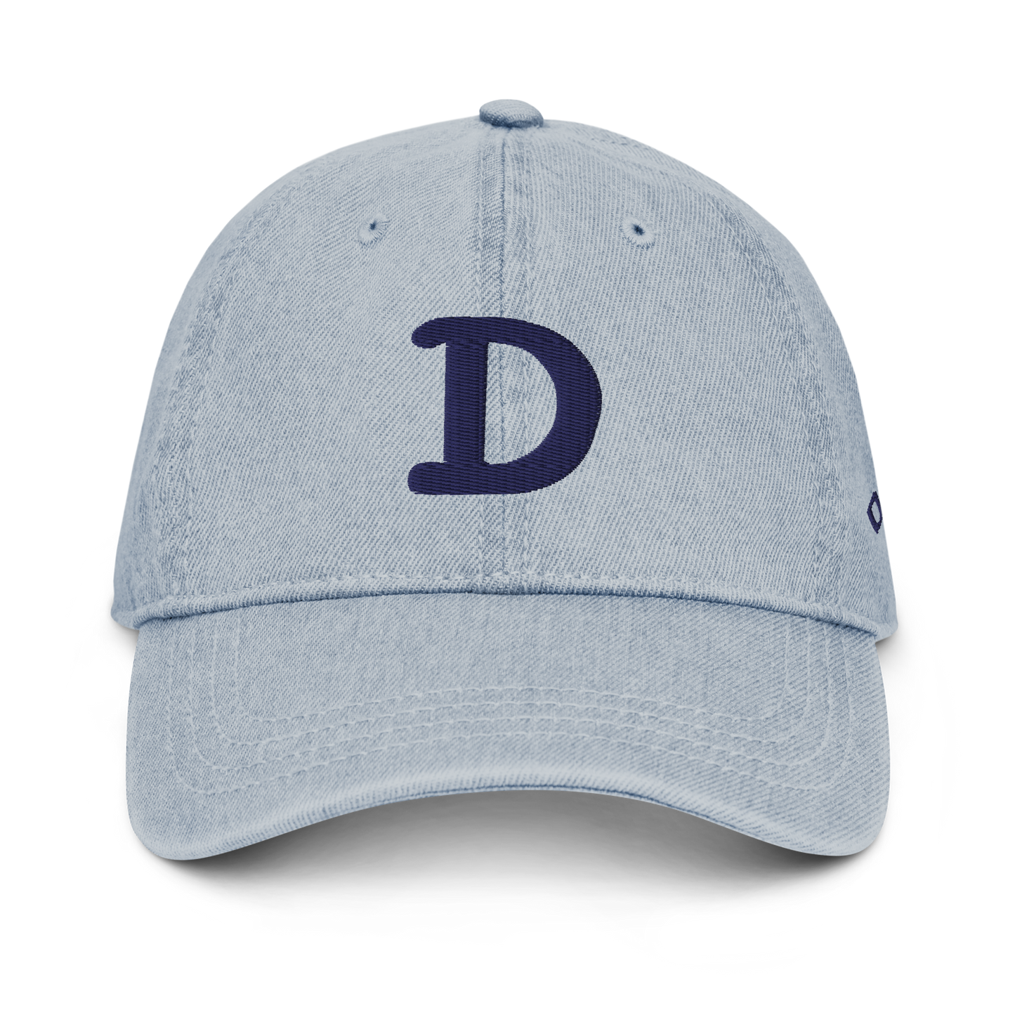 Detroit 'Old French D' Denim Baseball Cap (w/ Side Design)