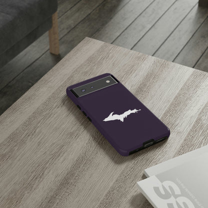 Michigan Upper Peninsula Tough Phone Case (Blackcurrant w/ UP Outline) | Samsung & Pixel Android