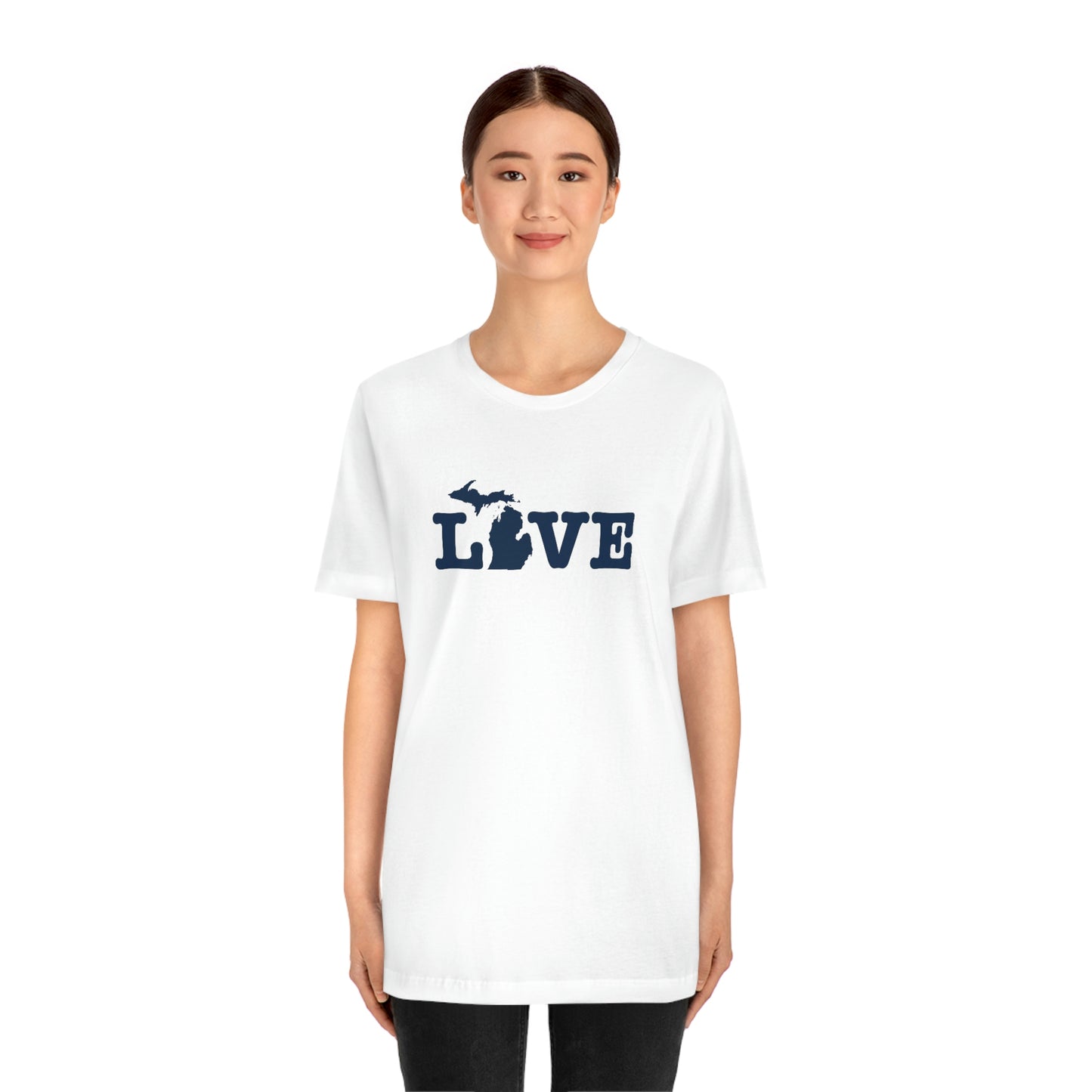 Michigan 'Love' T-Shirt (Typewriter Font) | Unisex Standard Fit