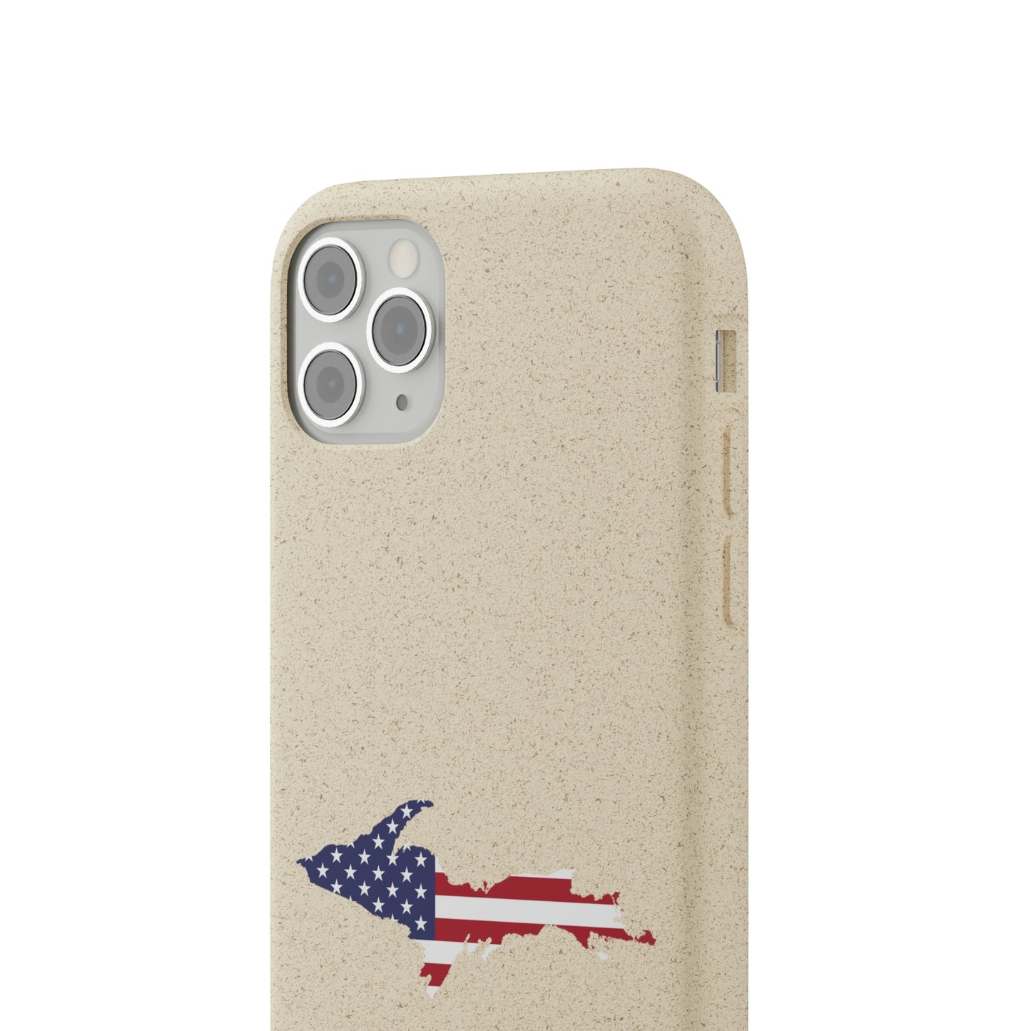 Michigan Upper Peninsula Biodegradable Phone Cases (w/ UP USA Flag Outline) | Apple iPhone