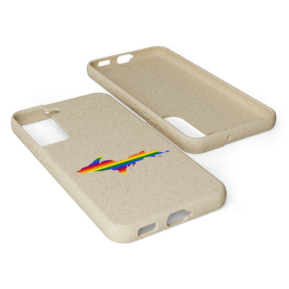 Michigan Upper Peninsula Biodegradable Phone Cases (w/ UP Pride Flag Outline) | Samsung Android