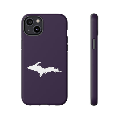 Michigan Upper Peninsula Tough Phone Case (Blackcurrant w/ UP Outline) | Apple iPhone