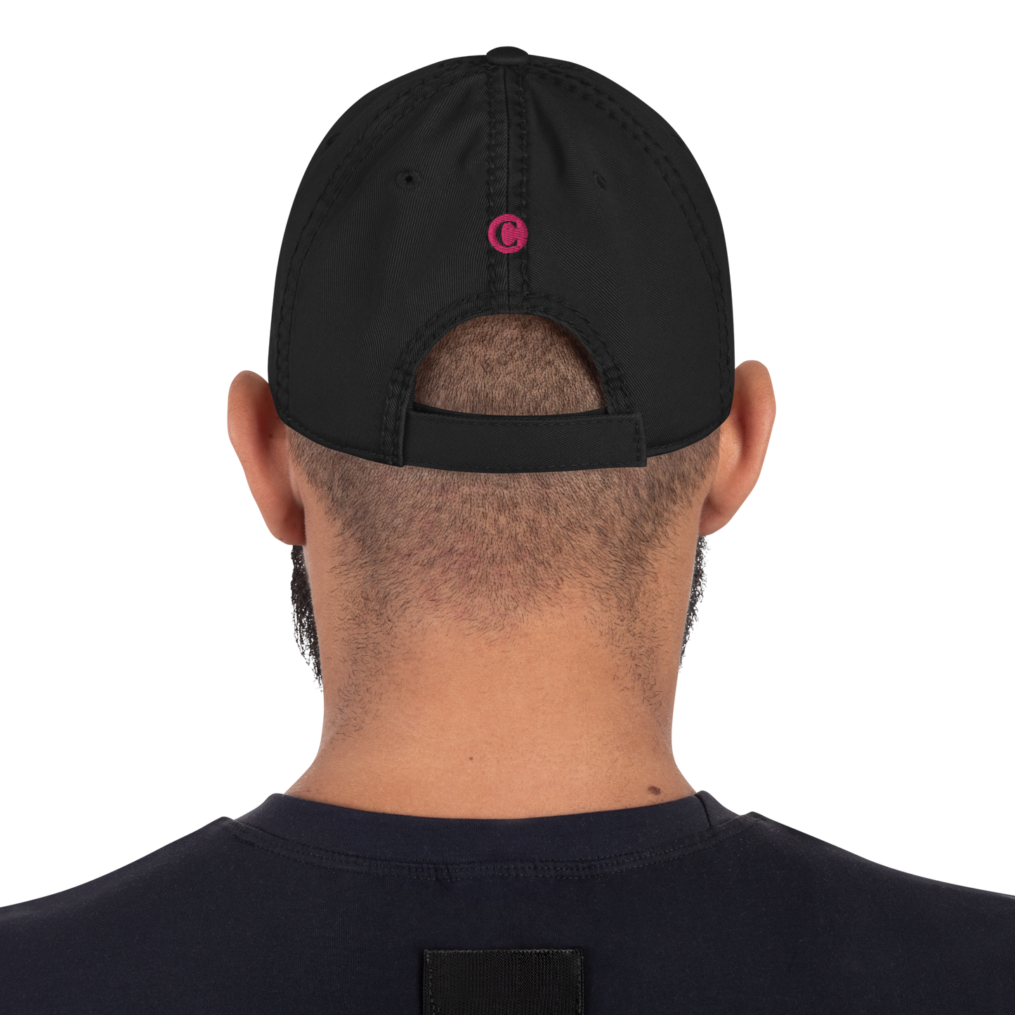 Detroit 'Old French D' Distressed Dad Hat (w/ Side Design) | Pink Embroidery