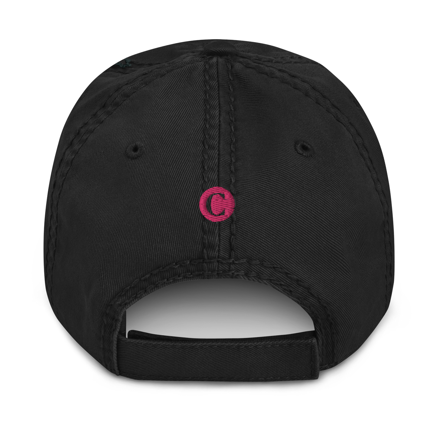 Detroit 'Old French D' Distressed Dad Hat (w/ Side Design) | Pink Embroidery