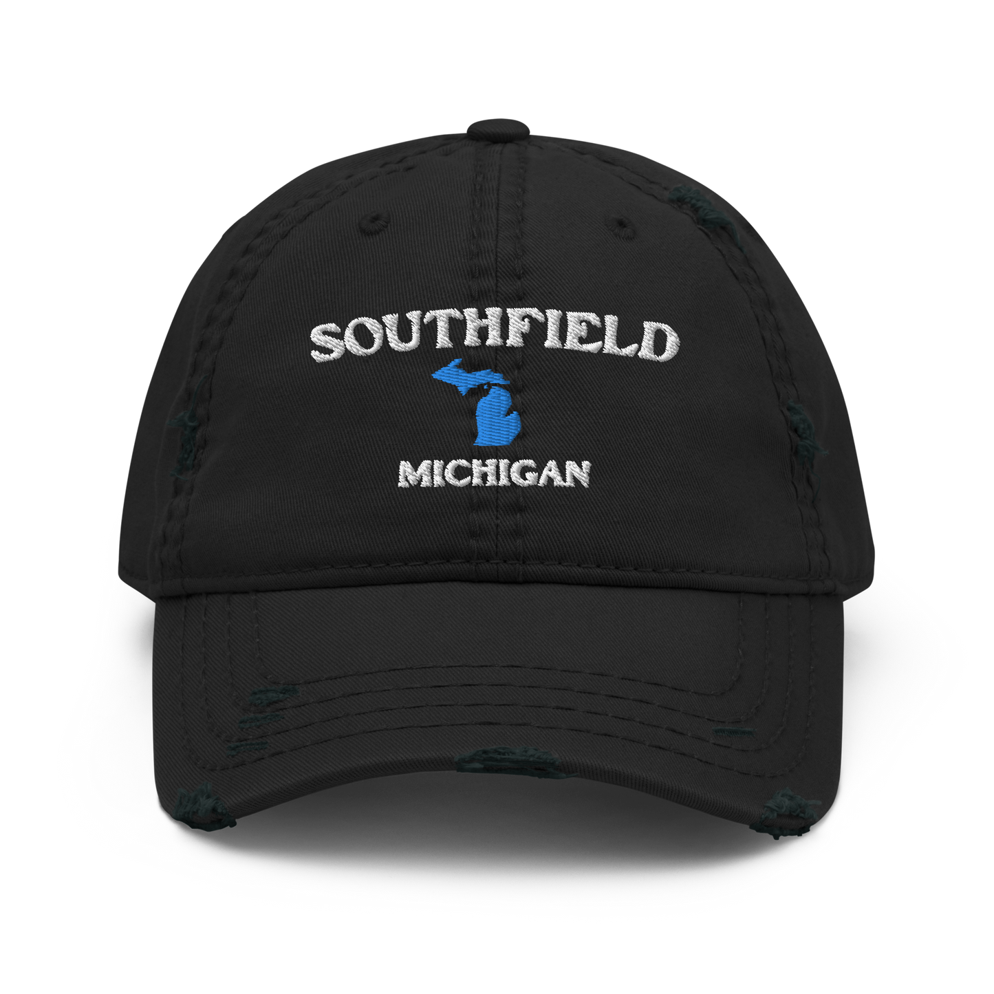 'Southfield Michigan' Distressed Dad Hat (w/ Michigan Outline)