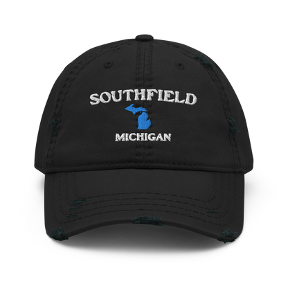 'Southfield Michigan' Distressed Dad Hat (w/ Michigan Outline)