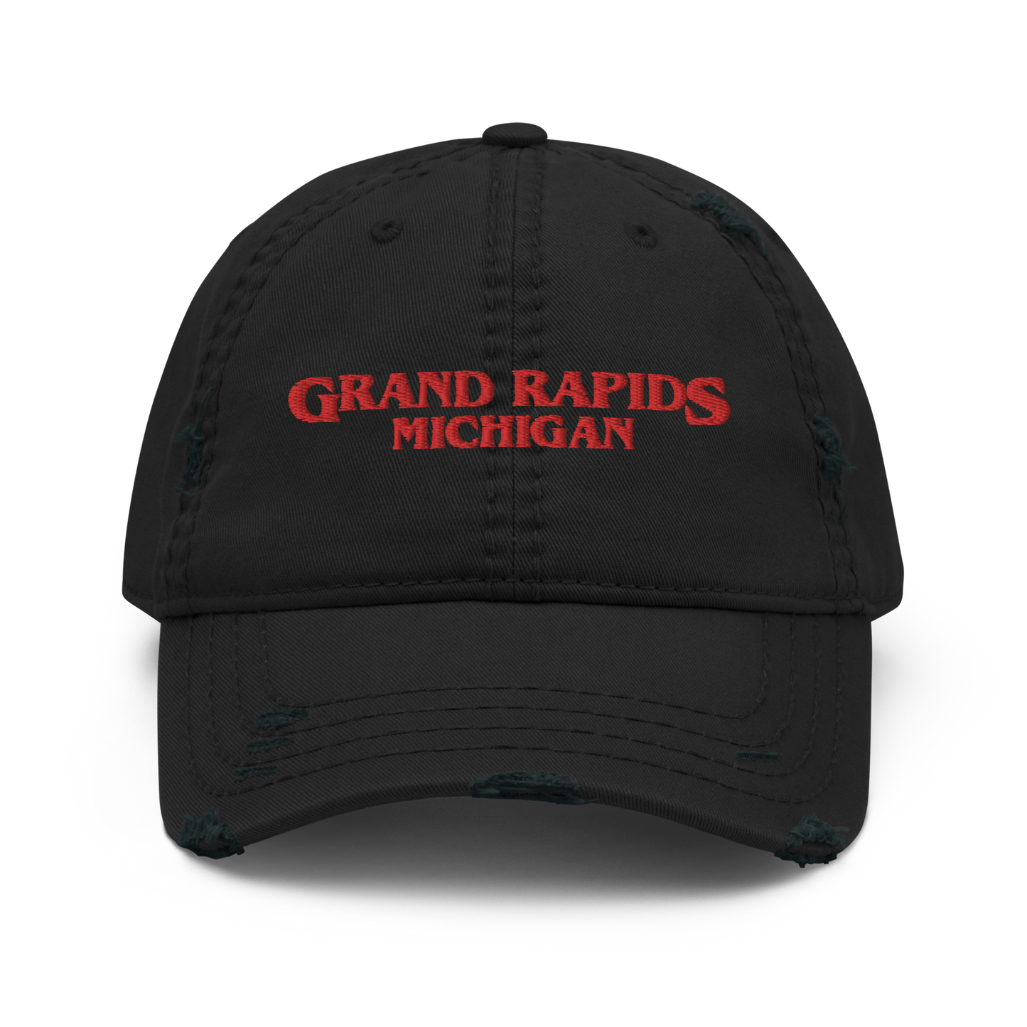 'Grand Rapids Michigan' Distressed Dad Hat (1980s Drama Parody)