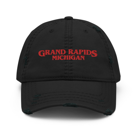 'Grand Rapids Michigan' Distressed Dad Hat (1980s Drama Parody)