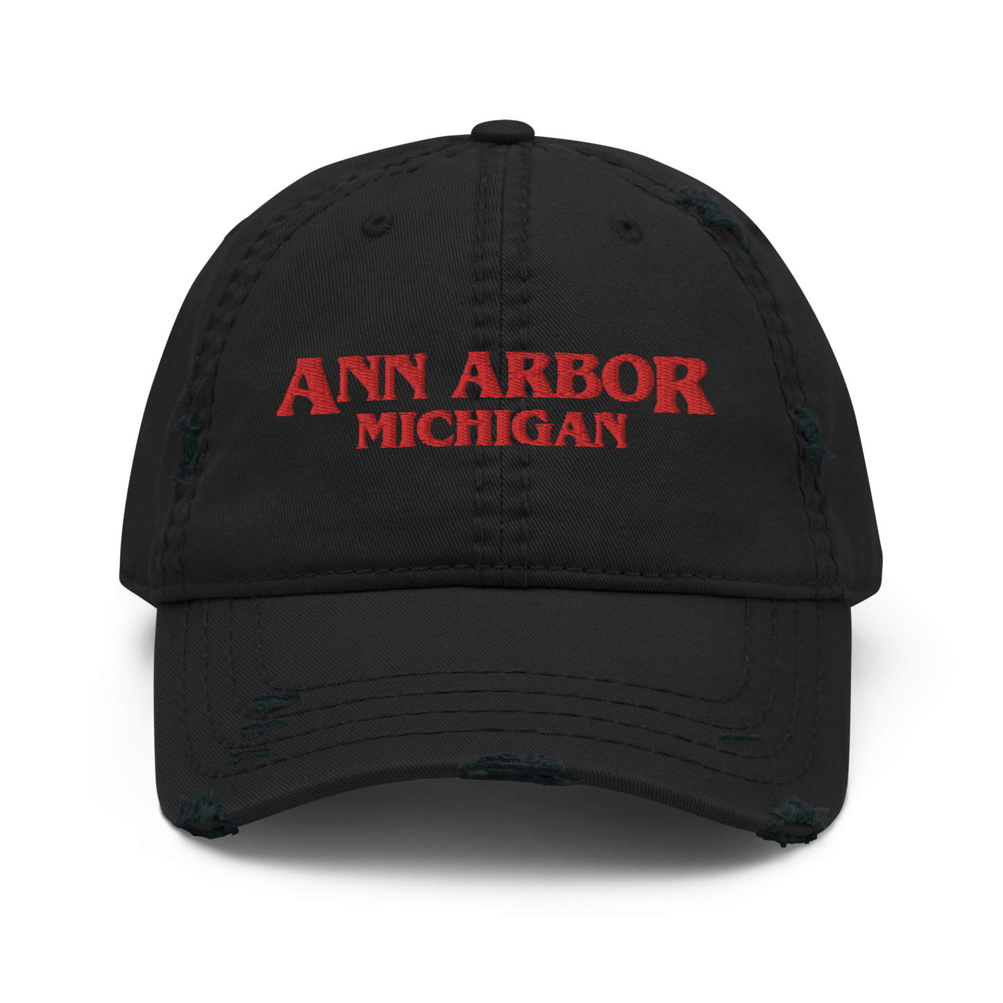 'Ann Arbor Michigan' Distressed Dad Hat (1980s Drama Parody)