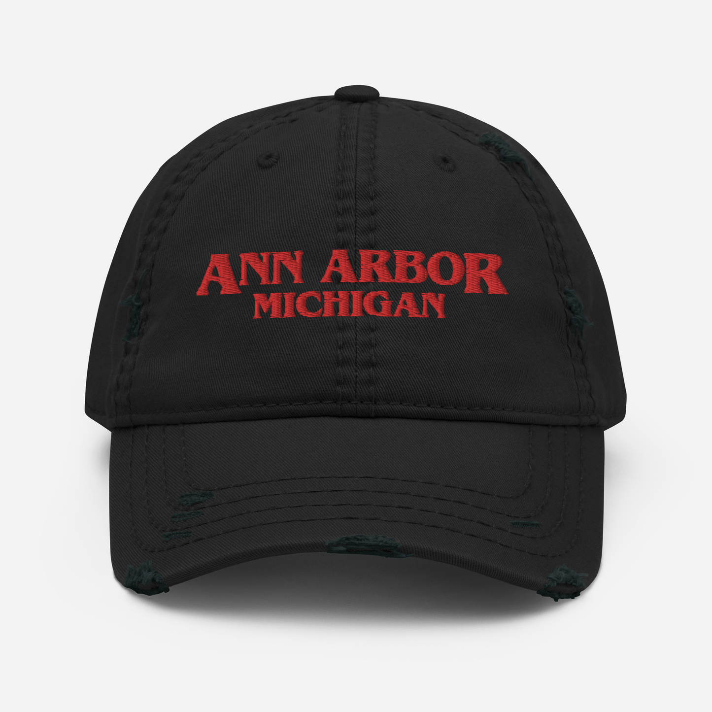 'Ann Arbor Michigan' Distressed Dad Hat (1980s Drama Parody)