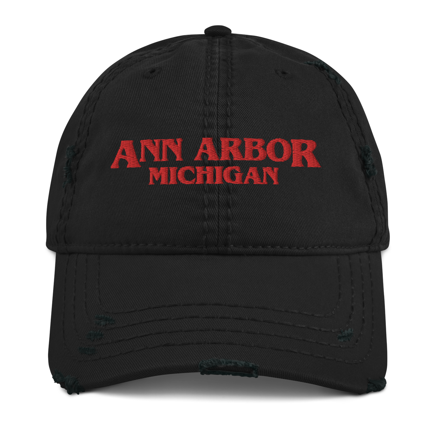 'Ann Arbor Michigan' Distressed Dad Hat (1980s Drama Parody)