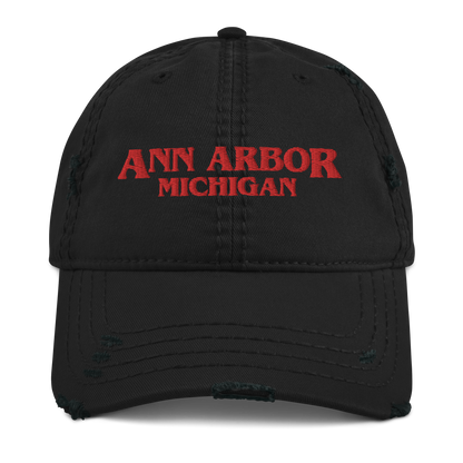 'Ann Arbor Michigan' Distressed Dad Hat (1980s Drama Parody)