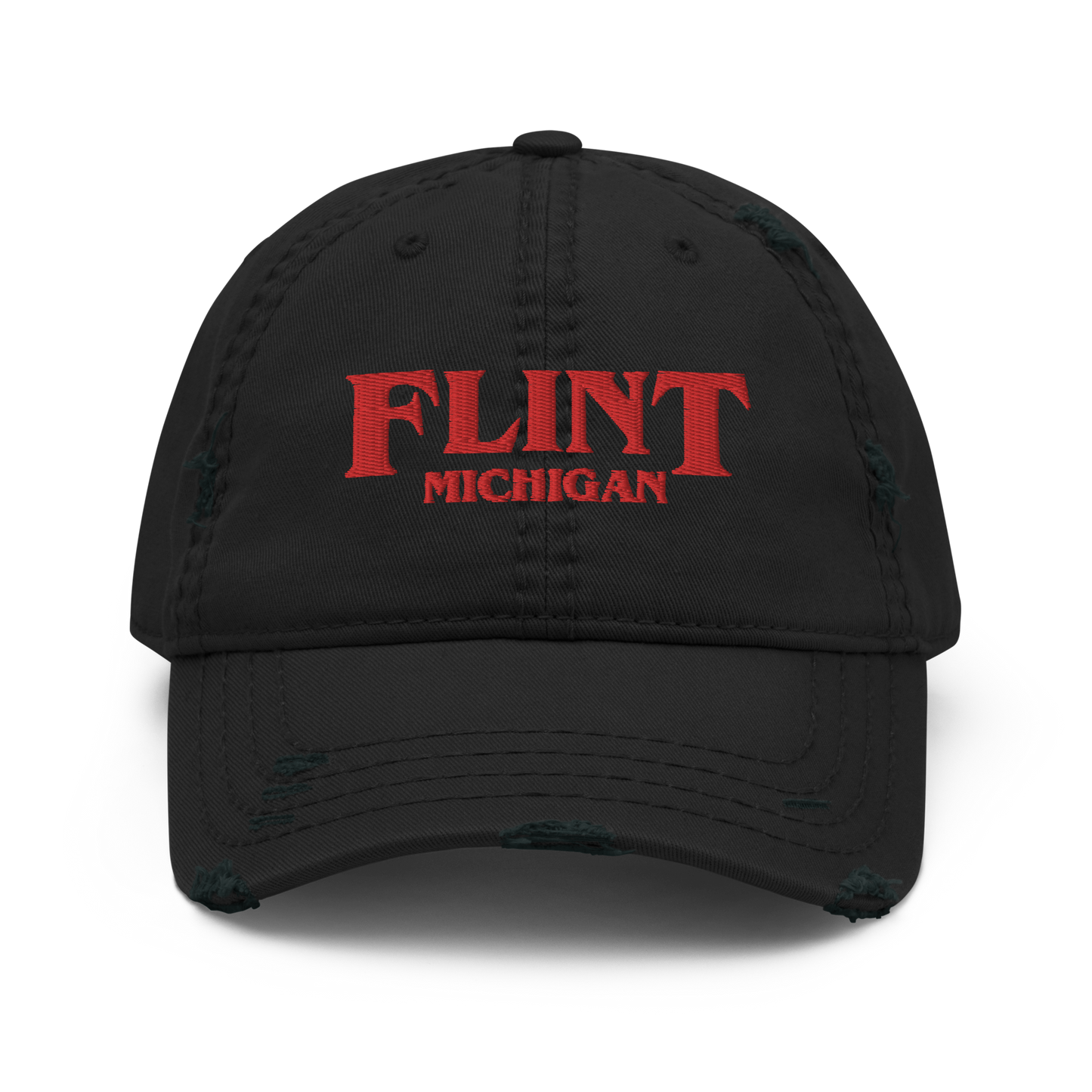 'Flint Michigan' Distressed Dad Hat (1980s Drama Parody)