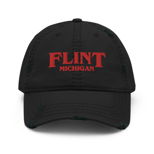 'Flint Michigan' Distressed Dad Hat (1980s Drama Parody)