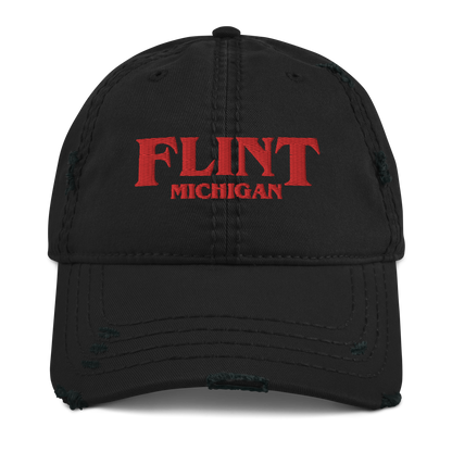 'Flint Michigan' Distressed Dad Hat (1980s Drama Parody)