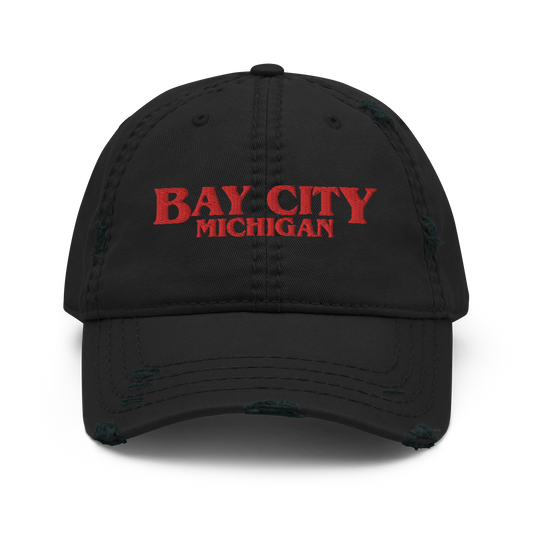 'Bay City Michigan' Distressed Dad Hat (1980s Drama Parody)