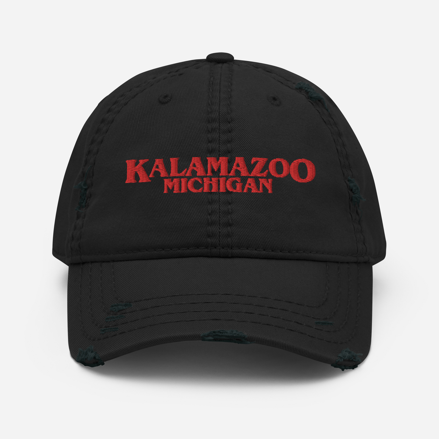 'Kalamazoo Michigan' Distressed Dad Hat (1980s Drama Parody)