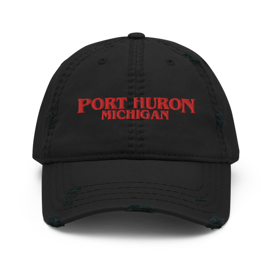 'Port Huron Michigan' Distressed Dad Hat (1980s Drama Parody)