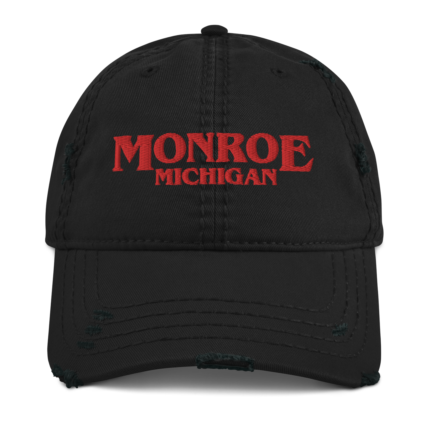 'Monroe Michigan' Distressed Dad Hat (1980s Drama Parody)