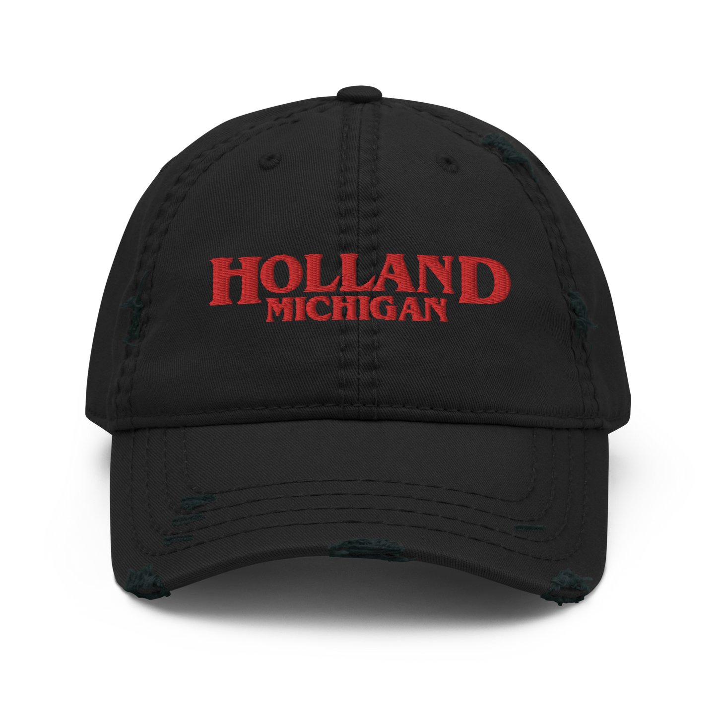 'Holland Michigan' Distressed Dad Hat (1980s Drama Parody)