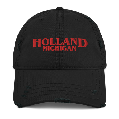 'Holland Michigan' Distressed Dad Hat (1980s Drama Parody)