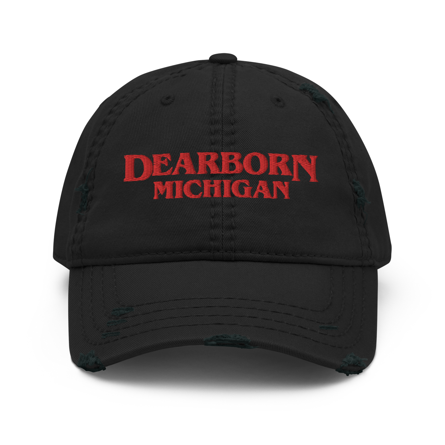 'Dearborn Michigan' Distressed Dad Hat (1980s Drama Parody)