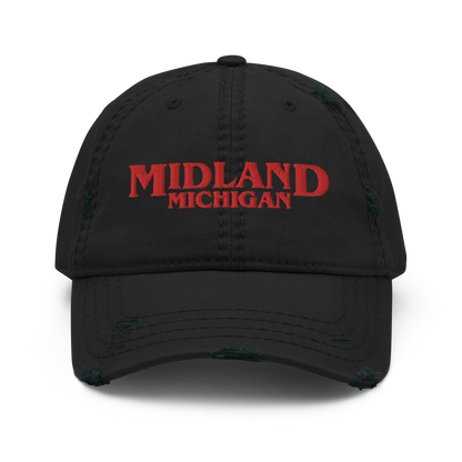 'Midland Michigan' Distressed Dad Hat (1980s Drama Parody)