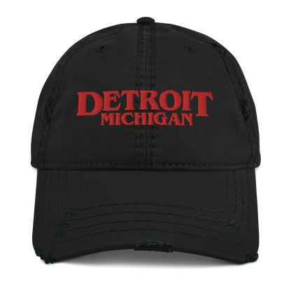 'Detroit Michigan' Distressed Dad Hat (1980s Drama Parody)