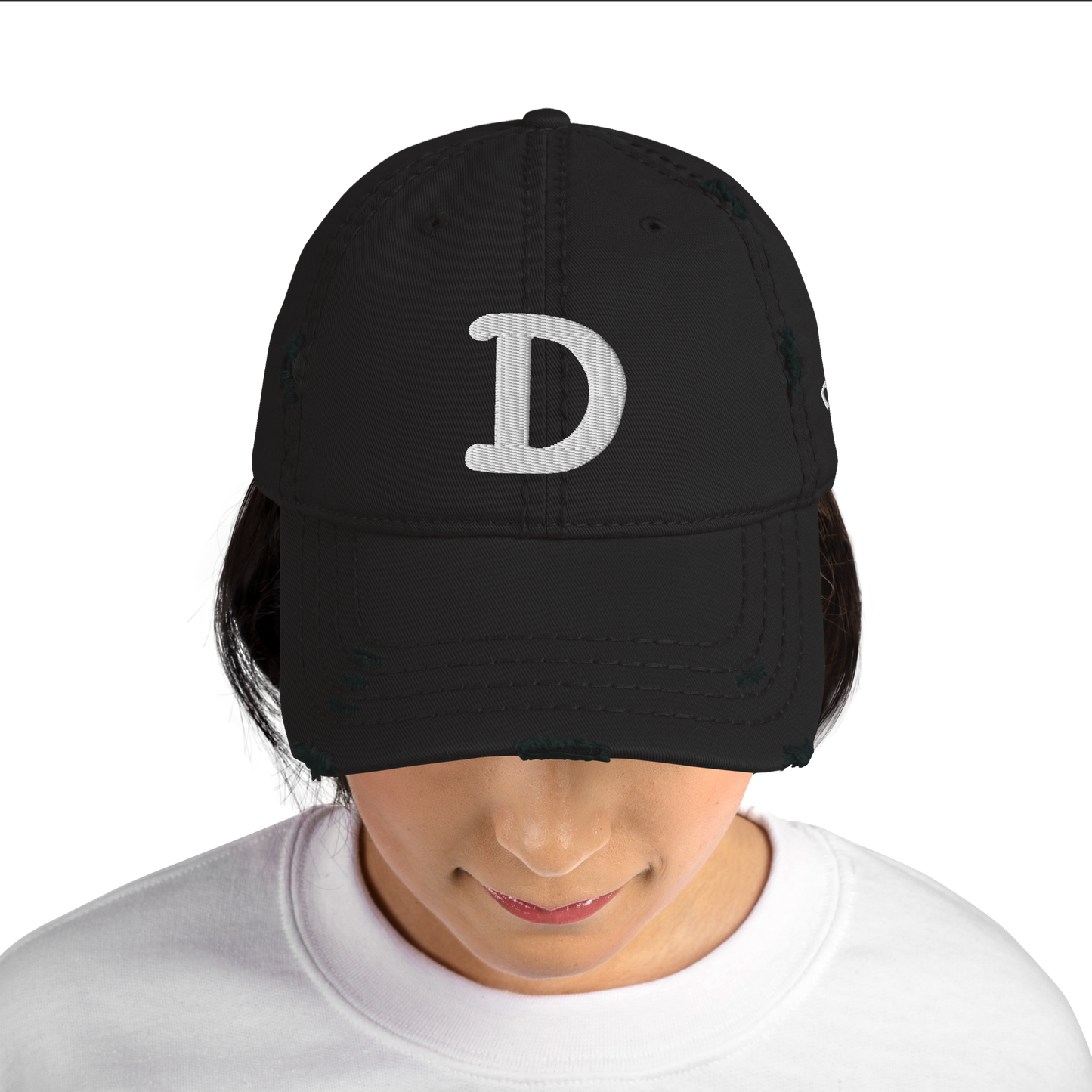 Detroit 'Old French D' Distressed Dad Hat (w/ Side Design)