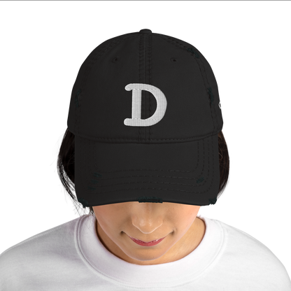 Detroit 'Old French D' Distressed Dad Hat (w/ Side Design)