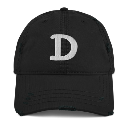 Detroit 'Old French D' Distressed Dad Hat (w/ Side Design)