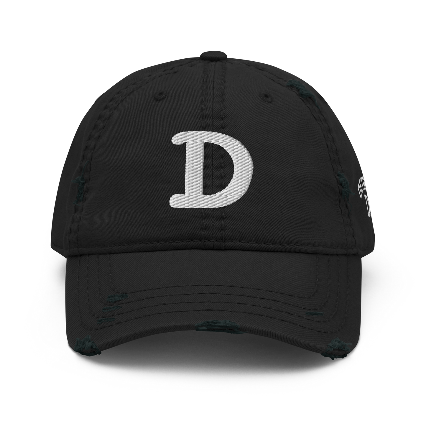 Detroit 'Old French D' Distressed Dad Hat (w/ Side Design)