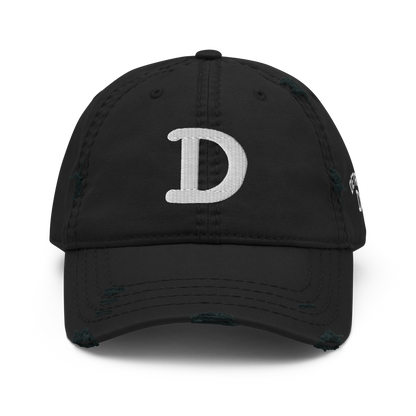 Detroit 'Old French D' Distressed Dad Hat (w/ Side Design)