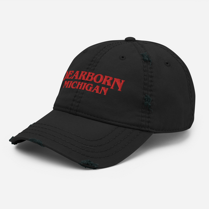 'Dearborn Michigan' Distressed Dad Hat (1980s Drama Parody)