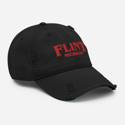 'Flint Michigan' Distressed Dad Hat (1980s Drama Parody)